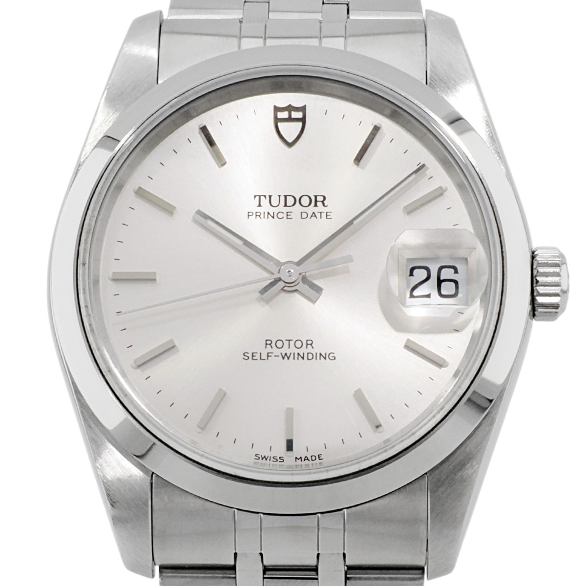 チュードル 74000 プリンスデイト H番 シルバー 箱・保証書付 OH済 サファイアガラス チューダー 自動巻 TUDOR