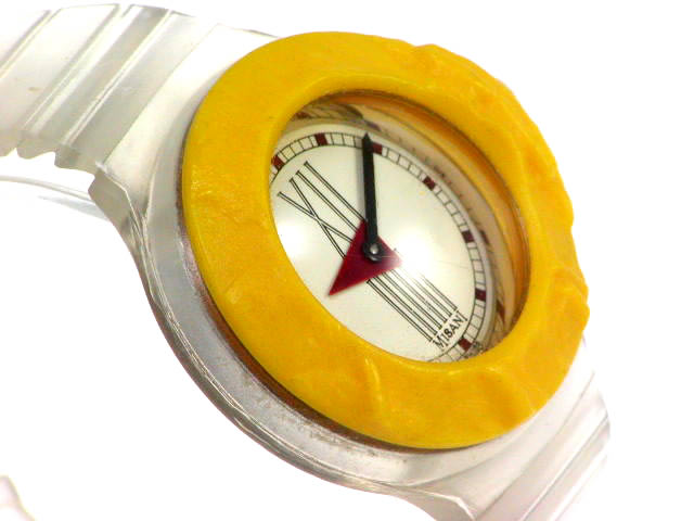 ミザーニ キャデラック クオーツ 透明ビニールストラップ USED