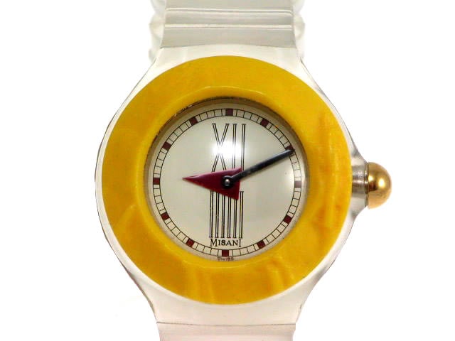 ミザーニ キャデラック クオーツ 透明ビニールストラップ USED