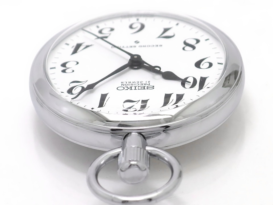 セイコー プレシジョン 懐中時計 6110-0010 21石手巻 OH済 昭和