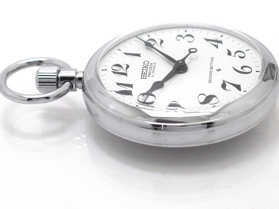 セイコー プレシジョン 懐中時計 6110-0010 21石手巻 OH済 昭和