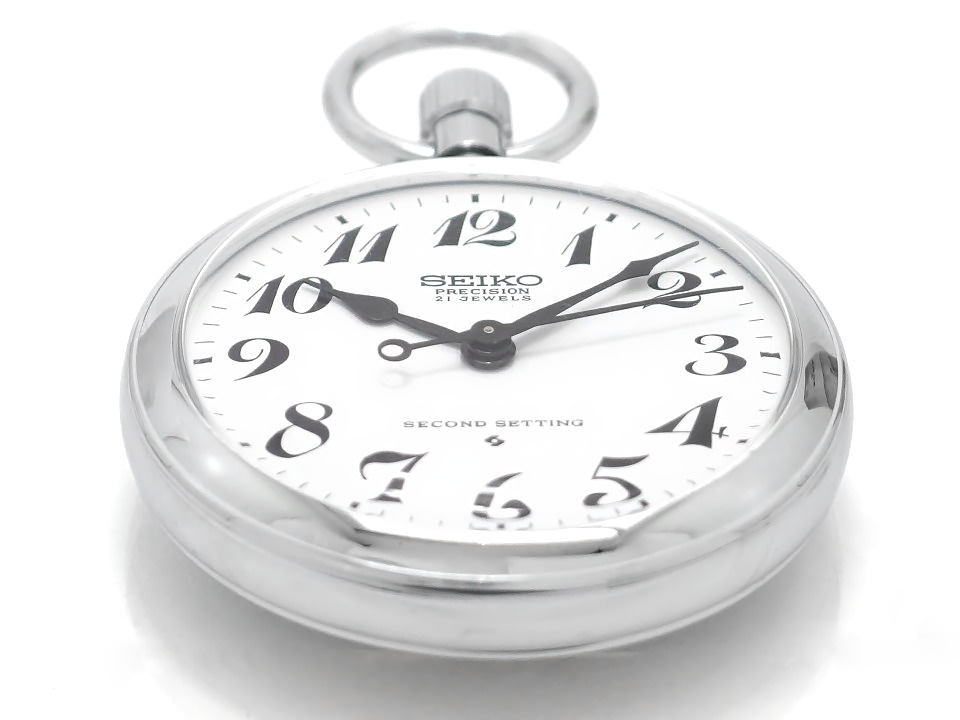 セイコー プレシジョン 懐中時計 6110-0010 21石手巻 OH済 昭和