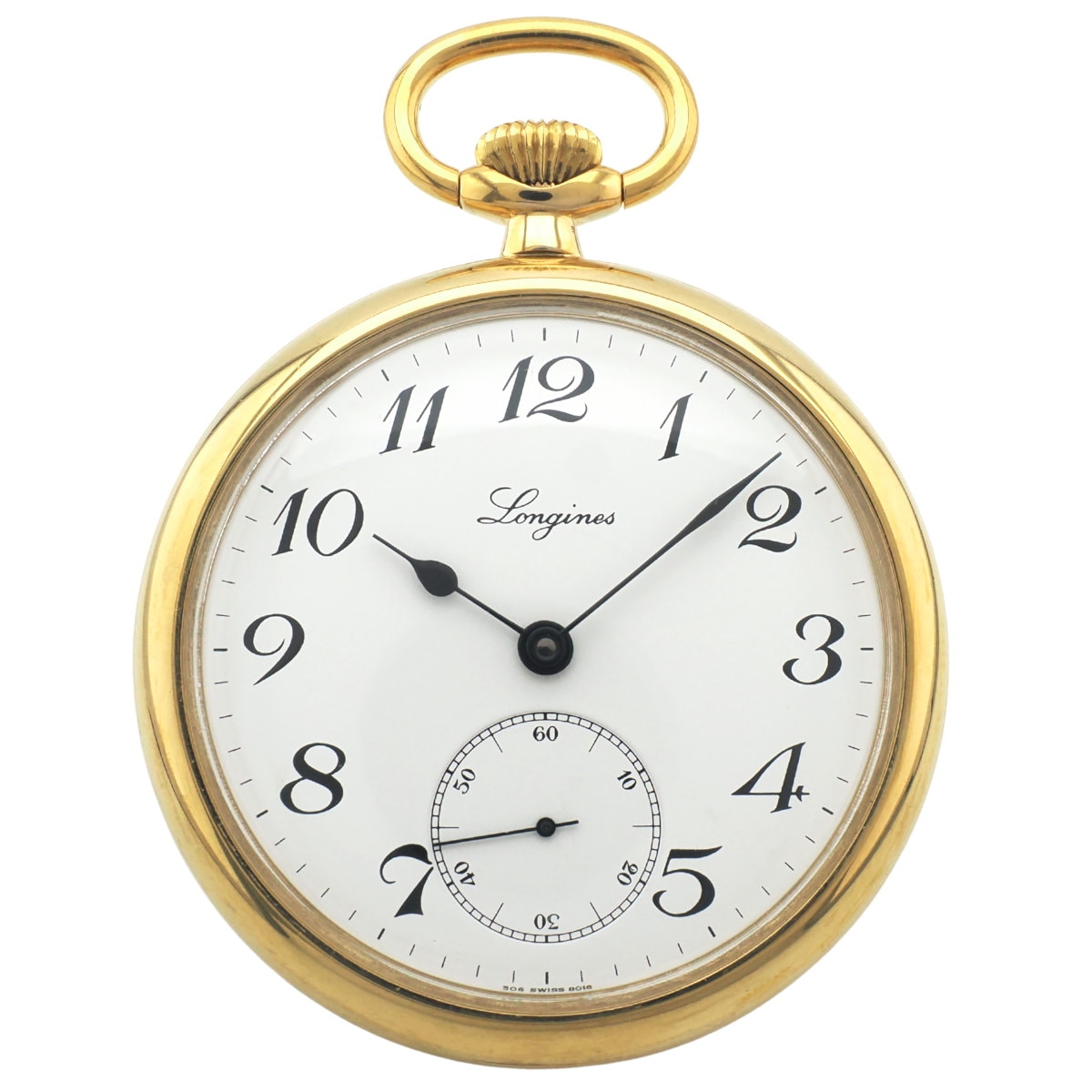 ロンジン ヘリテージコレクション 懐中時計 オープンフェイス 金メッキ 8016 1 506 Cal.L506.2 手巻 OH済 2007年頃発売 USED Longines