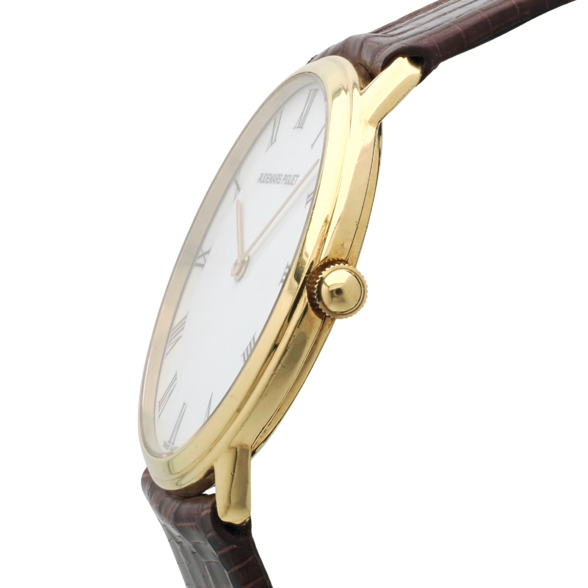 オーデマピゲ 18金無垢 ラウンドケース 31mm 18金純正尾錠付き ローマインデックス 2針 クオーツ USED