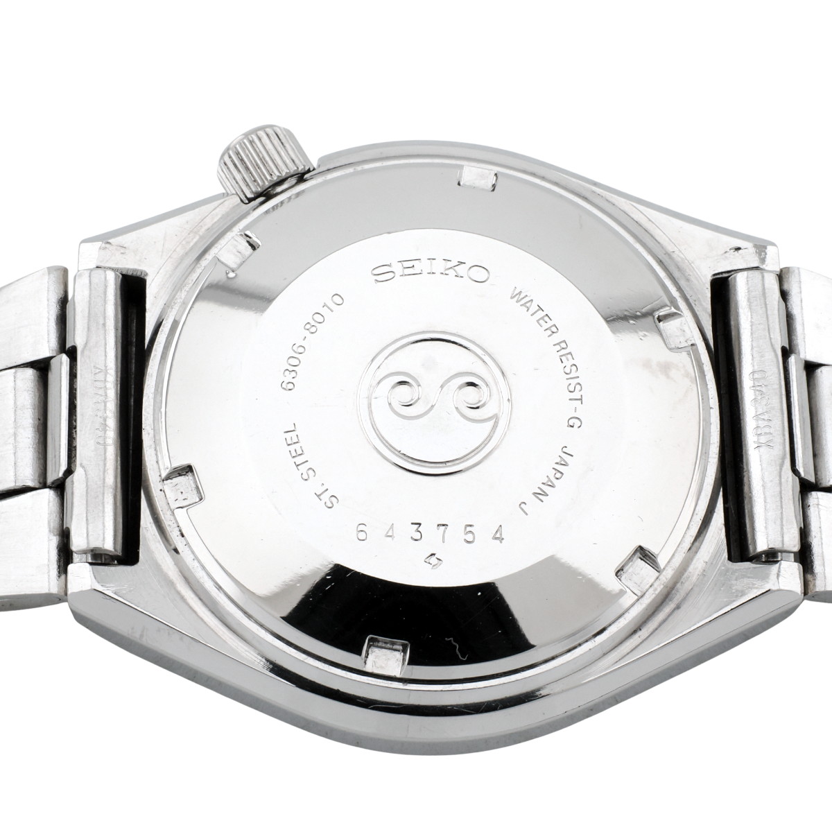【電池交換済】 SEIKO セイコー ヴィンテージ 6306-8010 腕時計 セイコー シルバーウェーブ 6306-8010 千鳥格子文字盤 純正