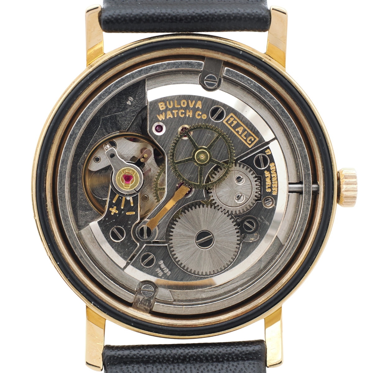 ブローバ 485-1 金メッキケース センターセコンド Cal.11ALC 17石 手巻 OH済 M8 1968年製 BULOVA