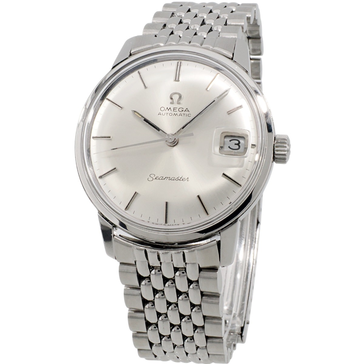 オメガ シーマスター デイト Ref.166.037 SP 純正ブレスレット Cal.565 自動巻 OH済 1968年製