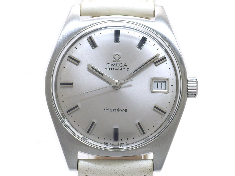 オメガ ジュネーブ 166.041 グレー文字盤 Cal.565 自動巻 OH済 1968年 