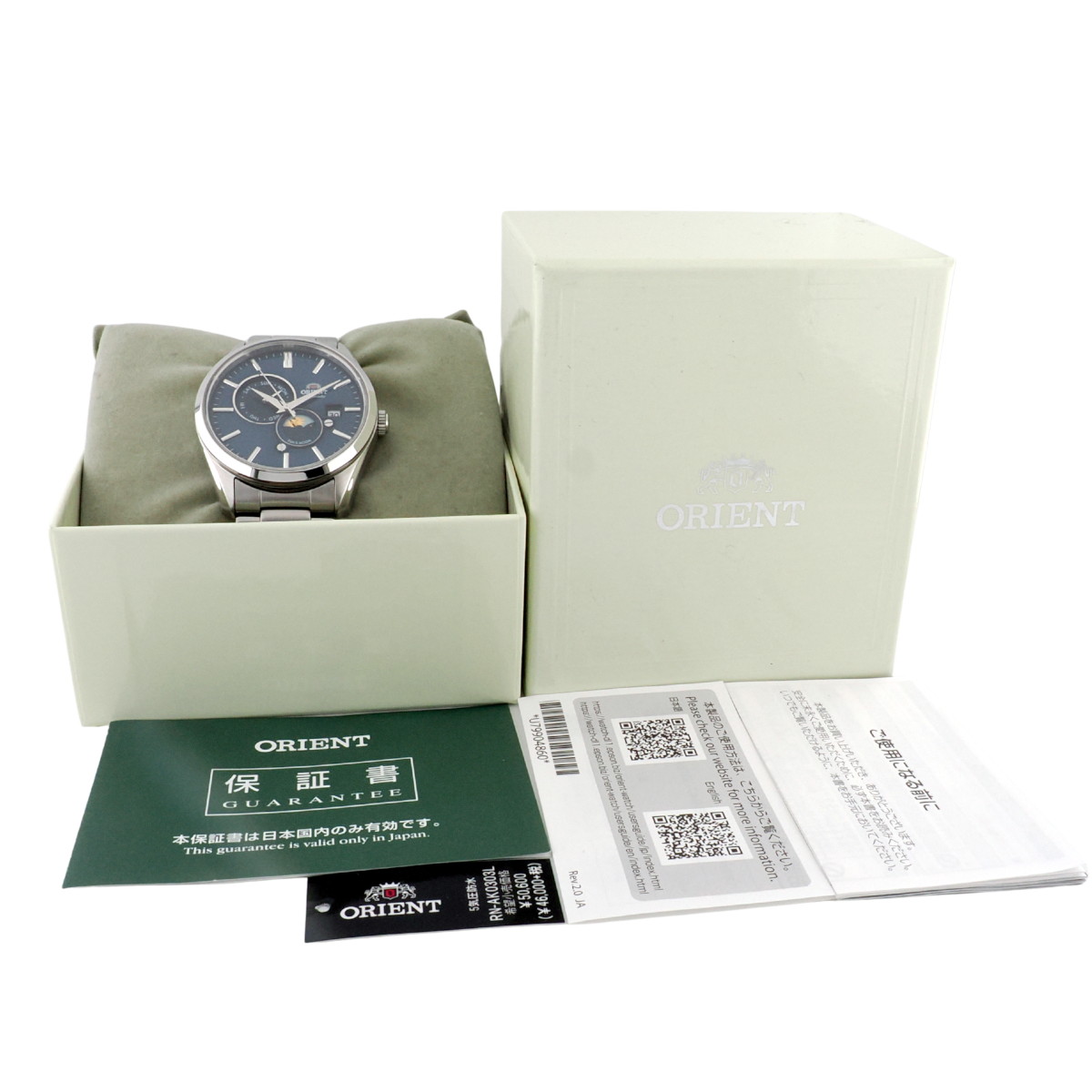 オリエント サン&ムーン RN-AK0303L F6B2-UAC0 Cal.F6B24 自動巻 2024年購入 USED ORIENT