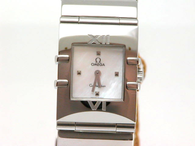 オメガ コンステレーション カレ レディス ホワイトシェル クォーツ  