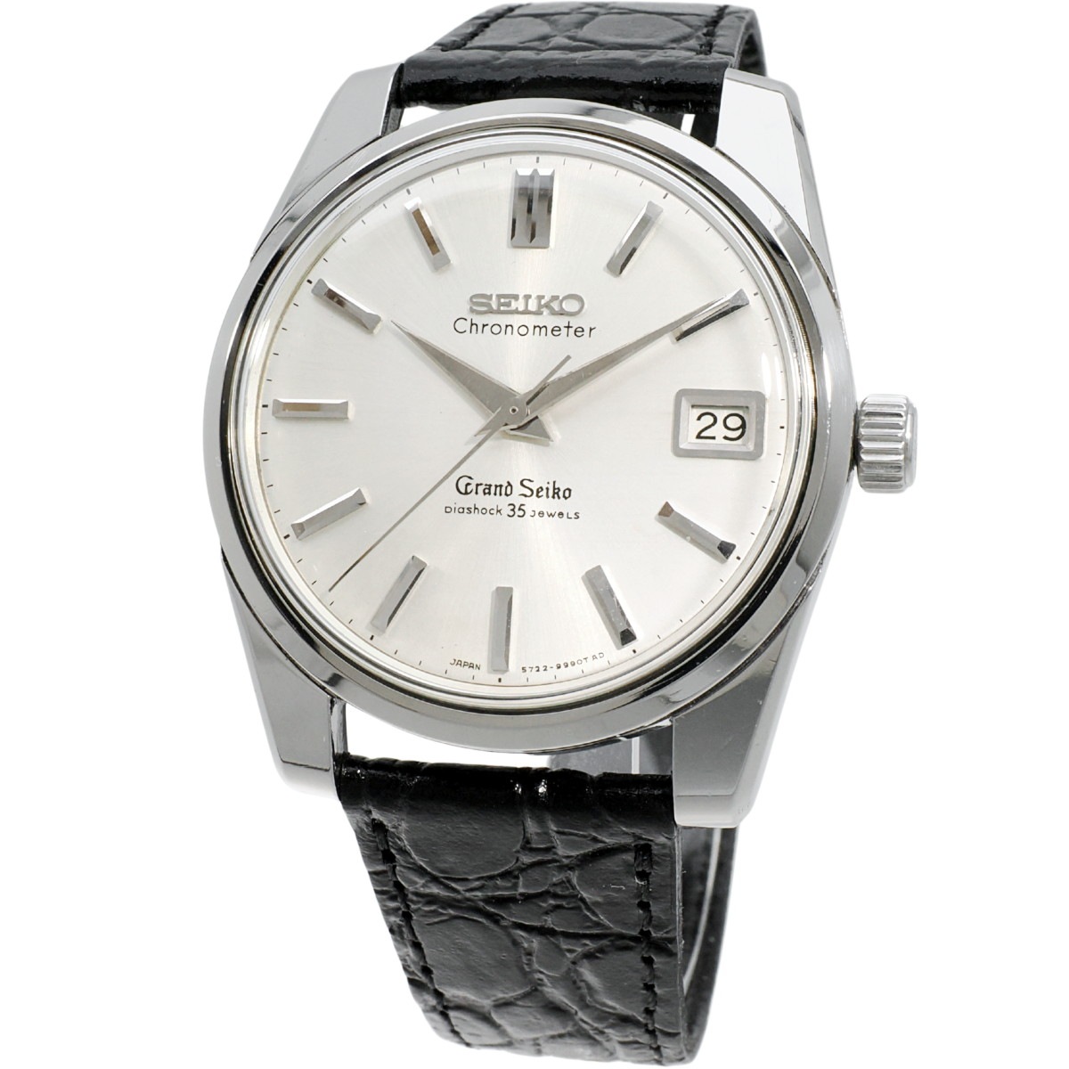 グランドセイコー セカンドモデル 5722-9990 ライオンメダリオン W SEIKOリューズ 手巻 OH済 昭和40年/1965年製