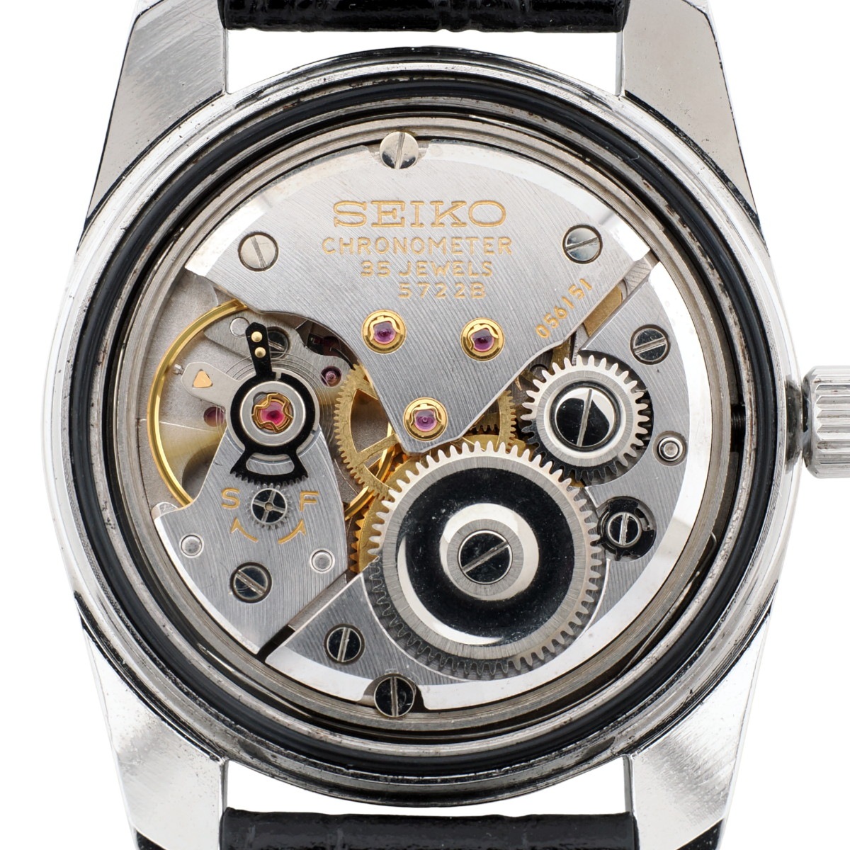 グランドセイコー セカンドモデル 5722-9990 ライオンメダリオン W SEIKOリューズ 手巻 OH済 昭和40年/1965年製