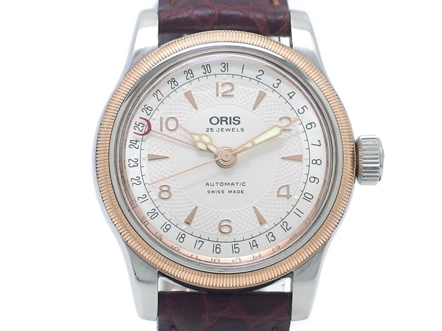 オリス ポインターデイト スモールセコンド 36mm メンズ Ref.640