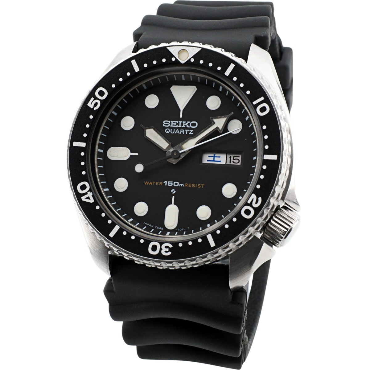 セイコー ダイバー 150m 7548-7000 黒文字盤 クオーツ 1982年製 Seiko