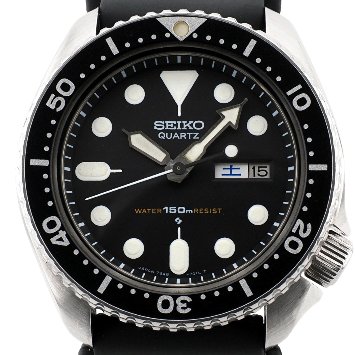 セイコー ダイバー 150m 7548-7000 黒文字盤 クオーツ 1982年製 Seiko