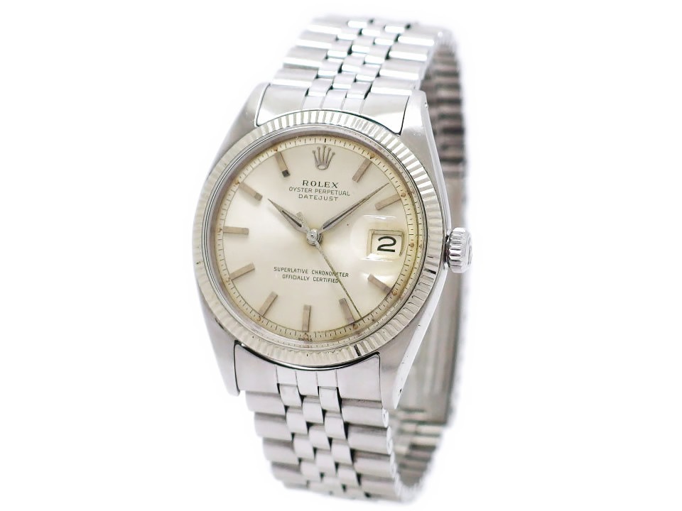 ロレックス デイトジャスト Ref.1601 アルファ針 Cal.1560 自動巻 OH済 ロレックス純正ブレス 1961年製 Rolex