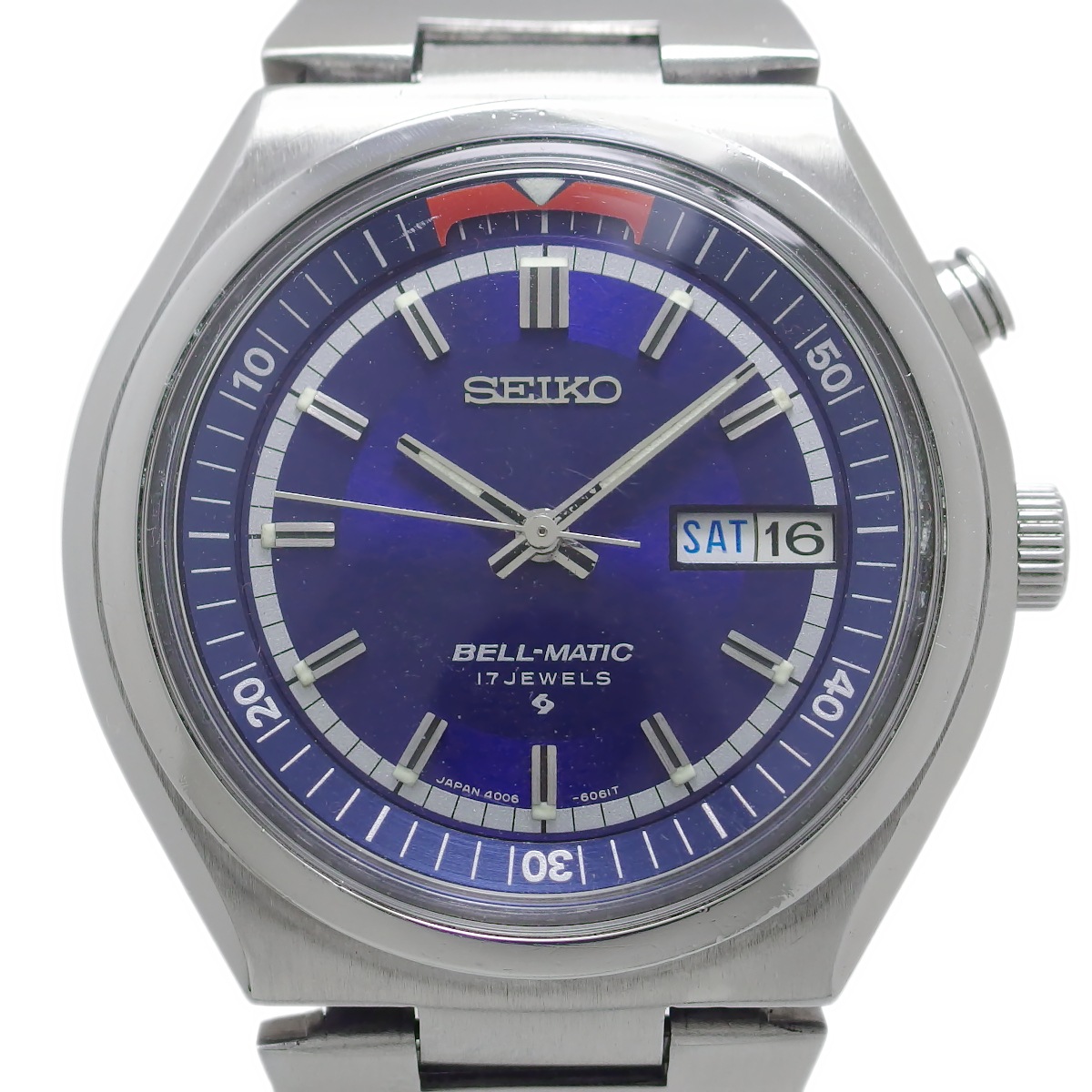 セイコー ベルマチック デイデイト 4006-6040 ブルー文字盤 自動巻 OH済 昭和51年/1976年製 Seiko