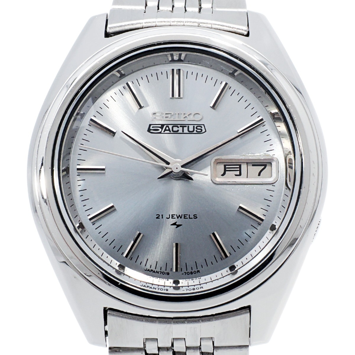 セイコー 5アクタス 7019-7060 ライトブルー文字盤 自動巻 OH済 昭和47年/1972年製