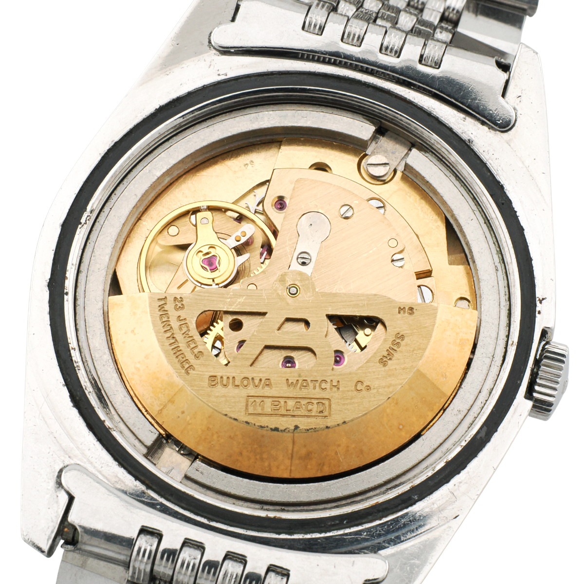 ブローバ Ref.394-3 純正ブレスレット 23石 Cal.11BLACD 自動巻 OH済 M9 1969年製 BULOVA