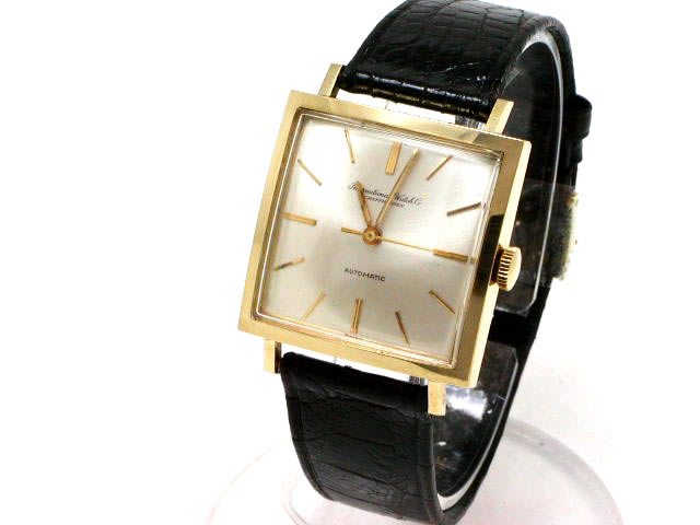 インターナショナル IWC 18K無垢 スクエアケース 自動巻 1970年代