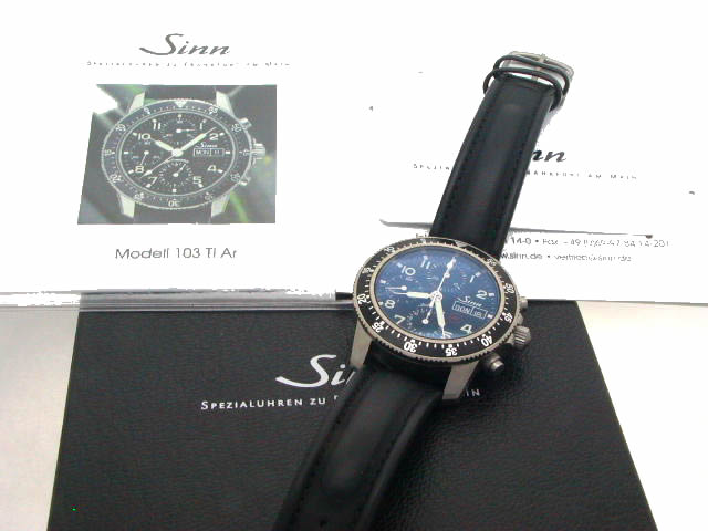 ジン 103 AR チタン クロノグラフ 自動巻 OH済 Sinn