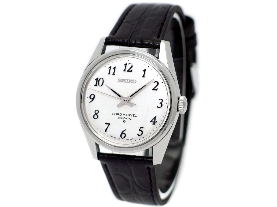 セイコー ロードマーベル 36000 5740-8000 絹目文字盤 アラビアインデックス 手巻 OH済 昭和45年製 Seiko