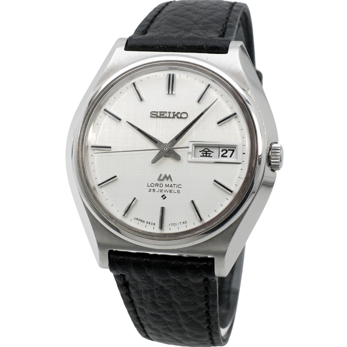 SEIKO 56ロードマチック 座布団ケース1970.Aug 微訳 美品 SEIKO 56ロードマチック 新品風防 座布団ケース1970.Aug 訳美品