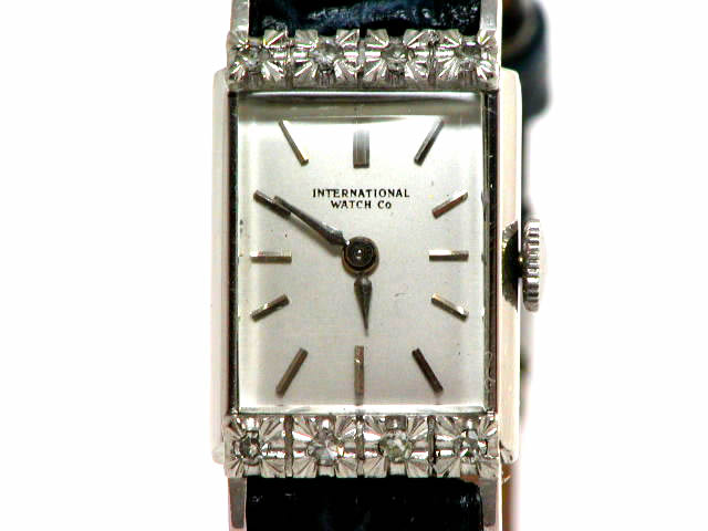 インターナショナルウォッチカンパニー プラチナ ダイヤモンド 手巻き 1950年代