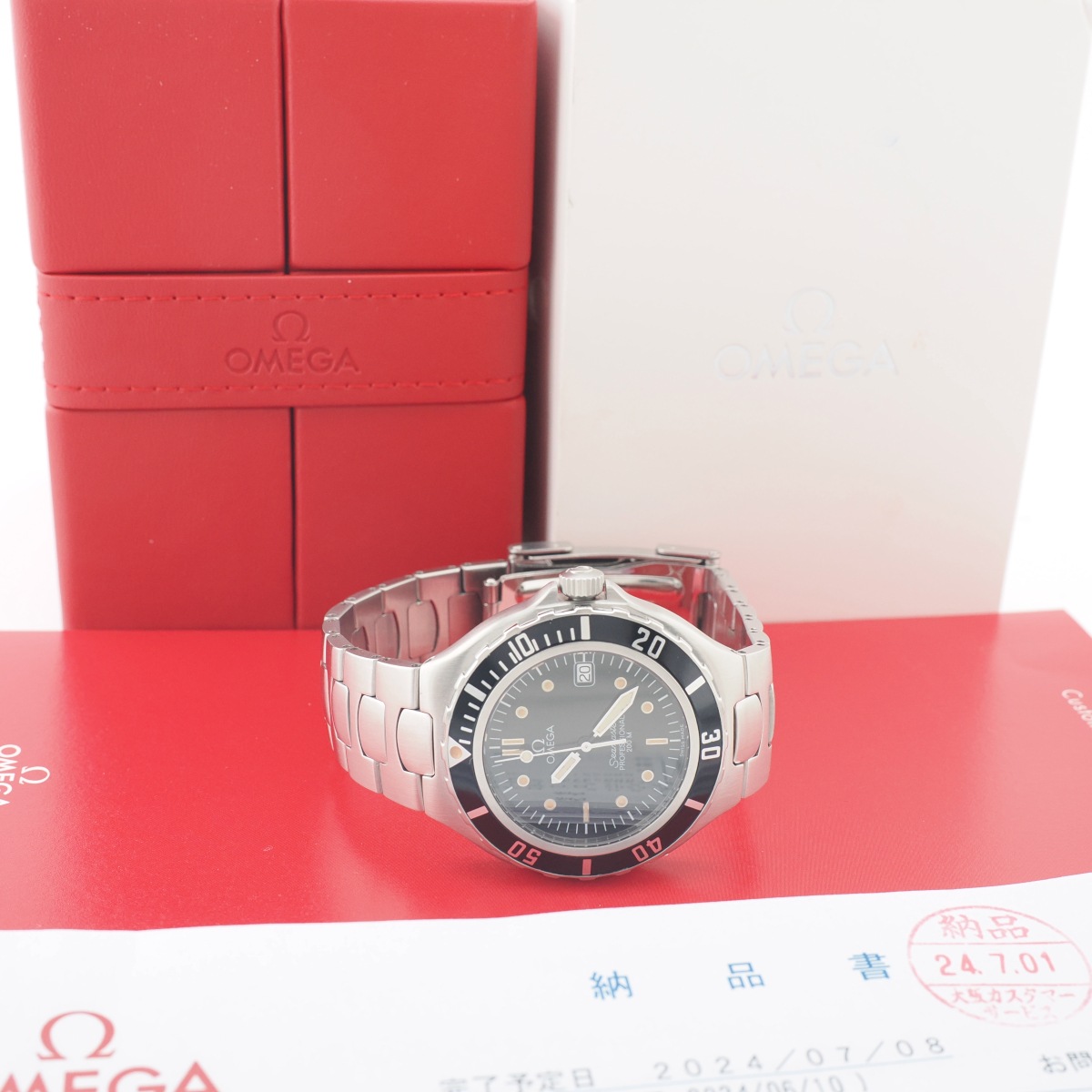 オメガ シーマスター プロフェッショナル 200m Pre-Bond後期 396.1062 リーフ針 クオーツ 2024年メーカーコンプリートサービス済み USED