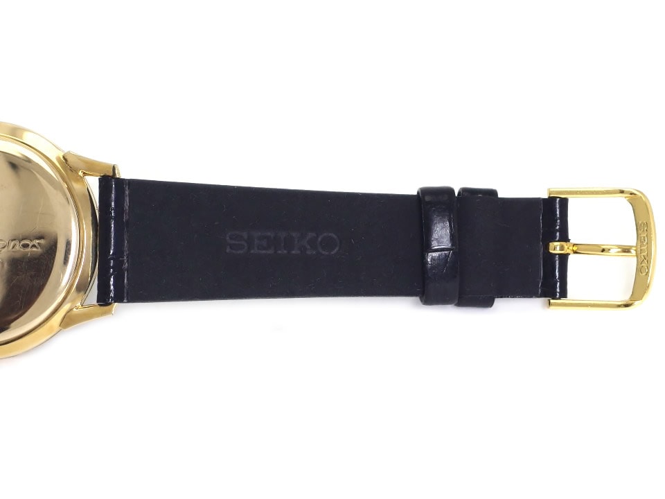 セイコー クロノス 15030D クロスライン ケース金メッキ/裏蓋金張り 21