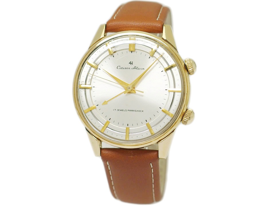 シチズン アラーム 4H フォーハンド Ref.515812 金メッキ 手巻 OH済 昭和38年/1963年製
