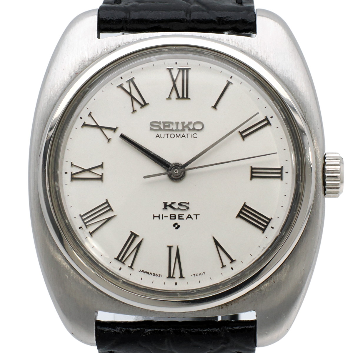 キングセイコー 5621-7000 ノンデイト ベージュ文字盤 ローマインデックス ワンピースケース KSメダリオン KS尾錠 自動巻 OH済 昭和44年/1969年製