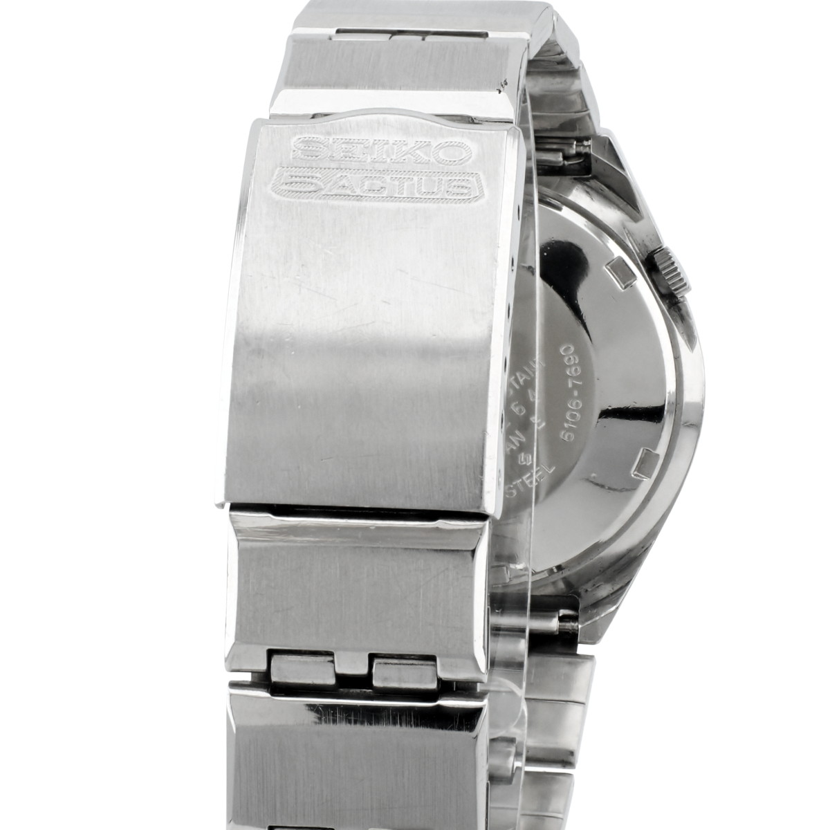 セイコー ファイブアクタス 6106-7690 グリーン文字盤 3面カットガラス 自動巻 OH済 昭和49年/1974年製