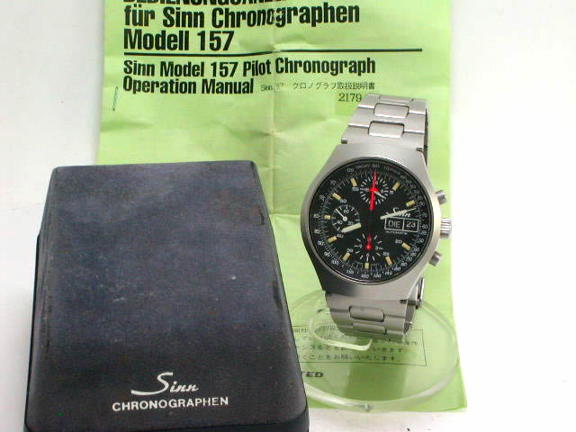 ジン 157 パイロット レマニア クロノグラフ 自動巻 USED OH済 Sinn