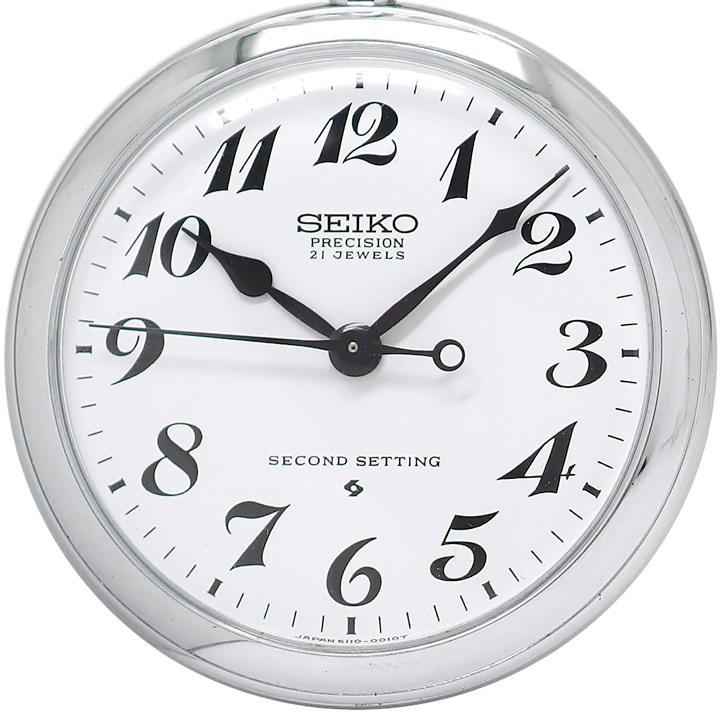 SEIKO 懐中時計 セイコー 手巻 プレシジョン 21石 鉄道開通100年記念 セイコー プレシジョン 懐中時計 6110-0010 鎖つき Cal.6110A 21