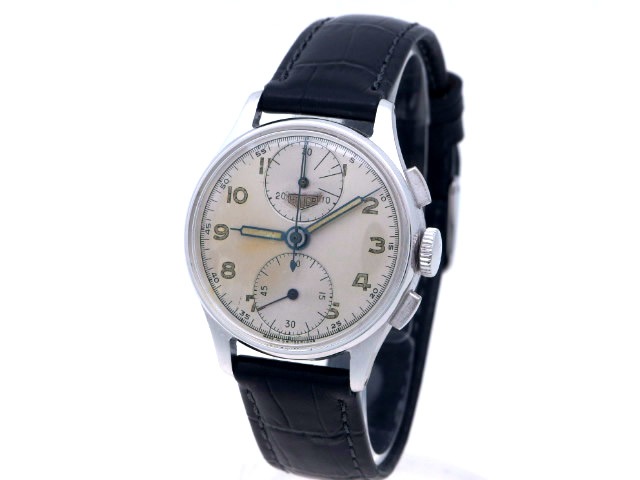 ホイヤー 縦2つ目クロノグラフ Valjoux Cal.77 手巻 OH済 1940年代　