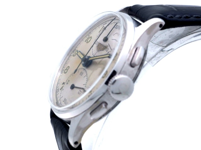 ホイヤー 縦2つ目クロノグラフ Valjoux Cal.77 手巻 OH済 1940年代　