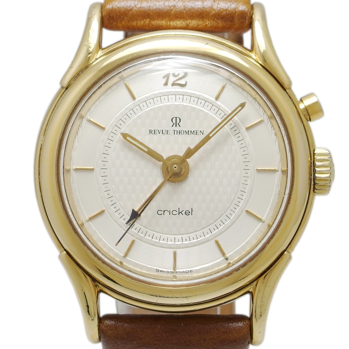 レビュートーメン クリケット 8022001 金メッキ アラーム 手巻 OH済 1995年頃 USED