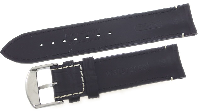 ディモデル】 BORNEO（ボルネオ）ブラック 型押し ラバー 時計ベルト