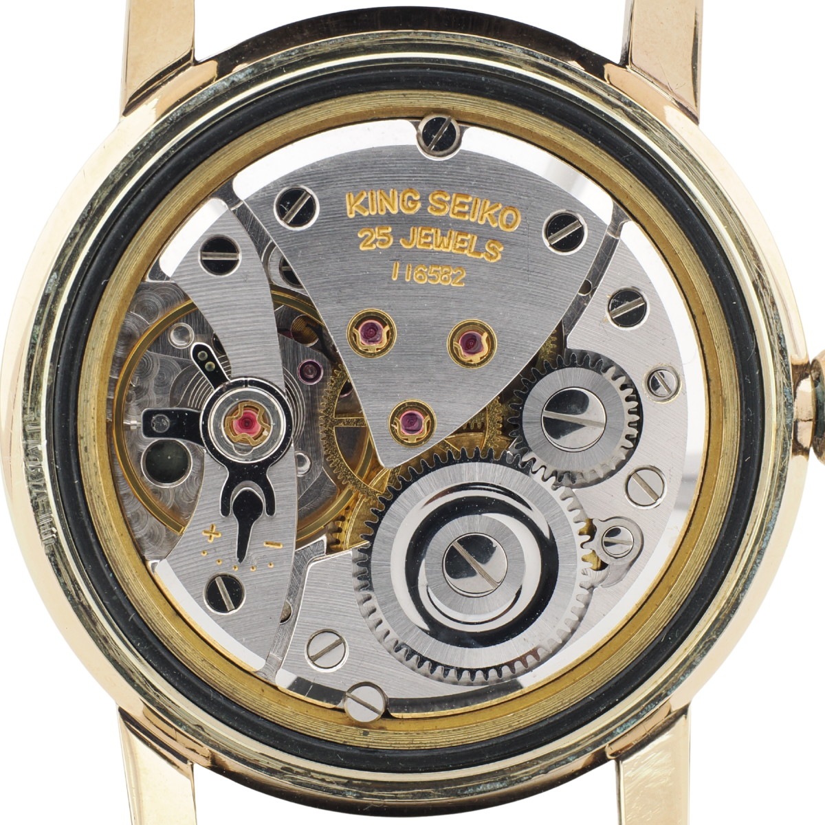 キングセイコー J14102E 1st AD文字盤 14金張り 25石 手巻 OH済 昭和36年/1961年製 King Seiko