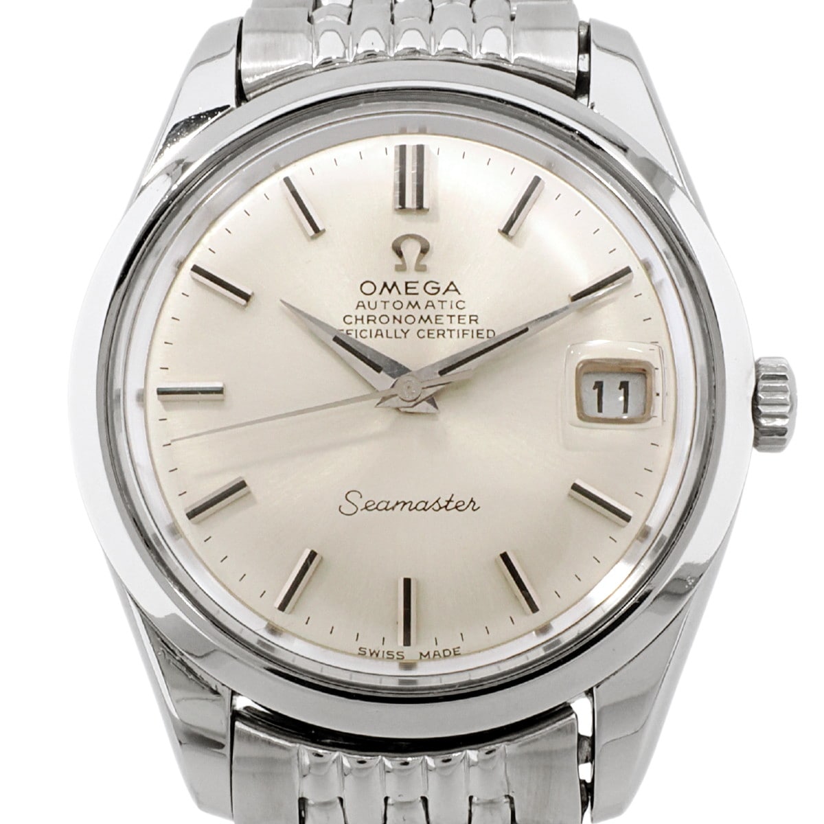 OMEGASeamaster168.024Cal.564名機OH済ブレス調整済極 オメガ シーマスター クロノメーター 168.024 純正ブレス Cal.564 自動