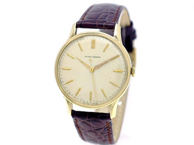 ユリスナルダン 18K 17石 手巻 OH済 1950年代