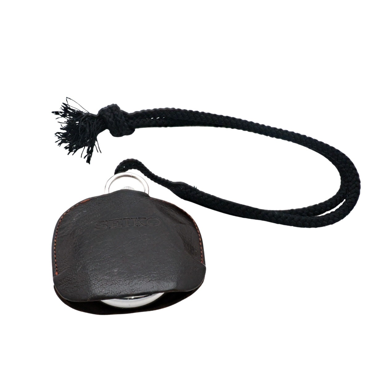 セイコー 懐中時計 5740-0080 ステンレス SEIKO革カバー付 10振動 ロードマーベルCal.5740C 手巻 OH済 昭和49年／1974年製