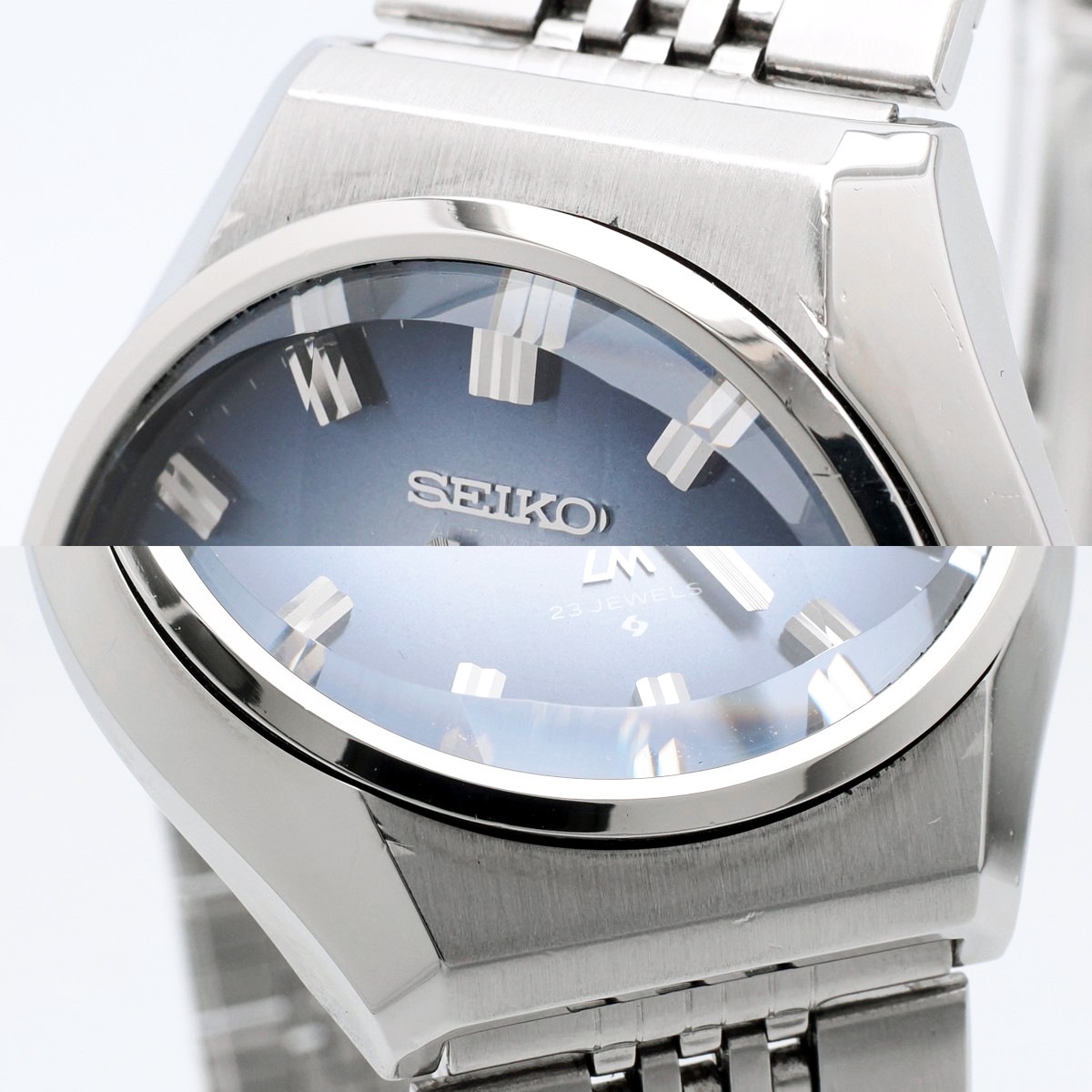 セイコー ロードマチック 5606-8061 カットガラス スクリューバック 純正ブレスレット 自動巻 OH済 昭和50年/1975年製