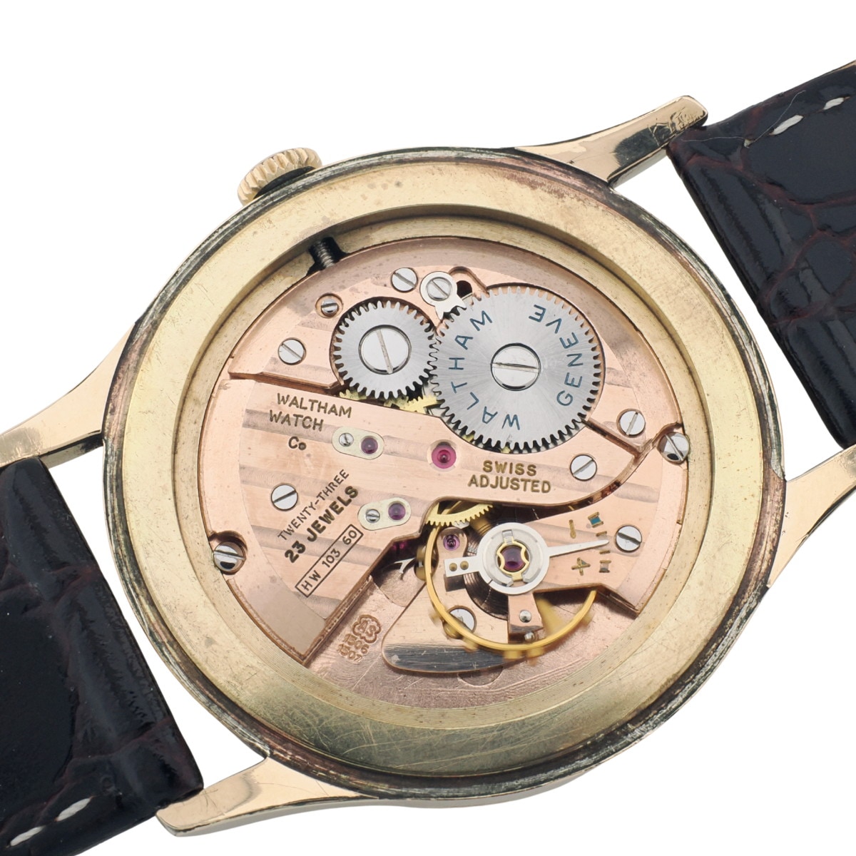 ウォルサム De Luxe（デラックス）14KGF 金張り 23石 赤金ムーブメント