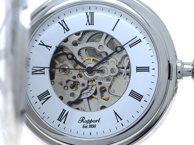 ラポート ハーフハンタータイプ スケルトン 懐中時計 PW57 新品 Rapport