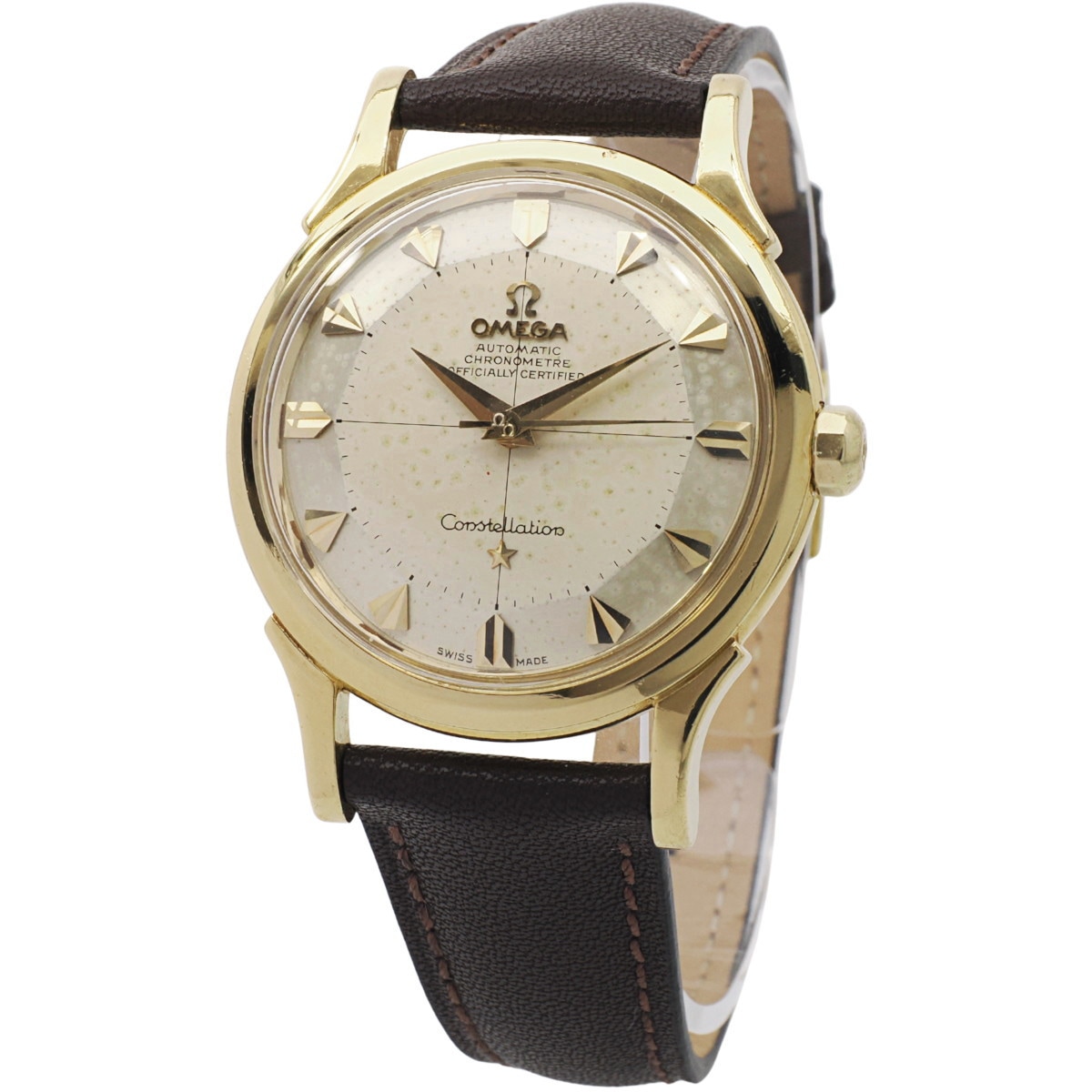 オメガ コンステレーション 18金無垢 12角 ハートインデックス 2852/2853 S.C Cal.505 自動巻 OH済 1956年製 Omega