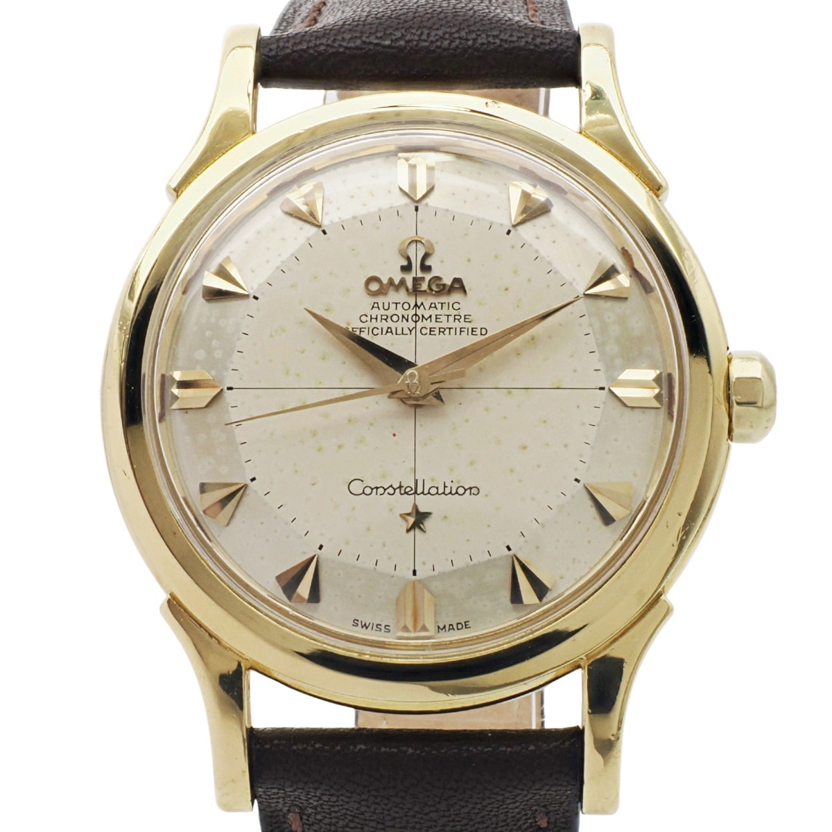 オメガ コンステレーション 18金無垢 12角 ハートインデックス 2852/2853 S.C Cal.505 自動巻 OH済 1956年製 Omega
