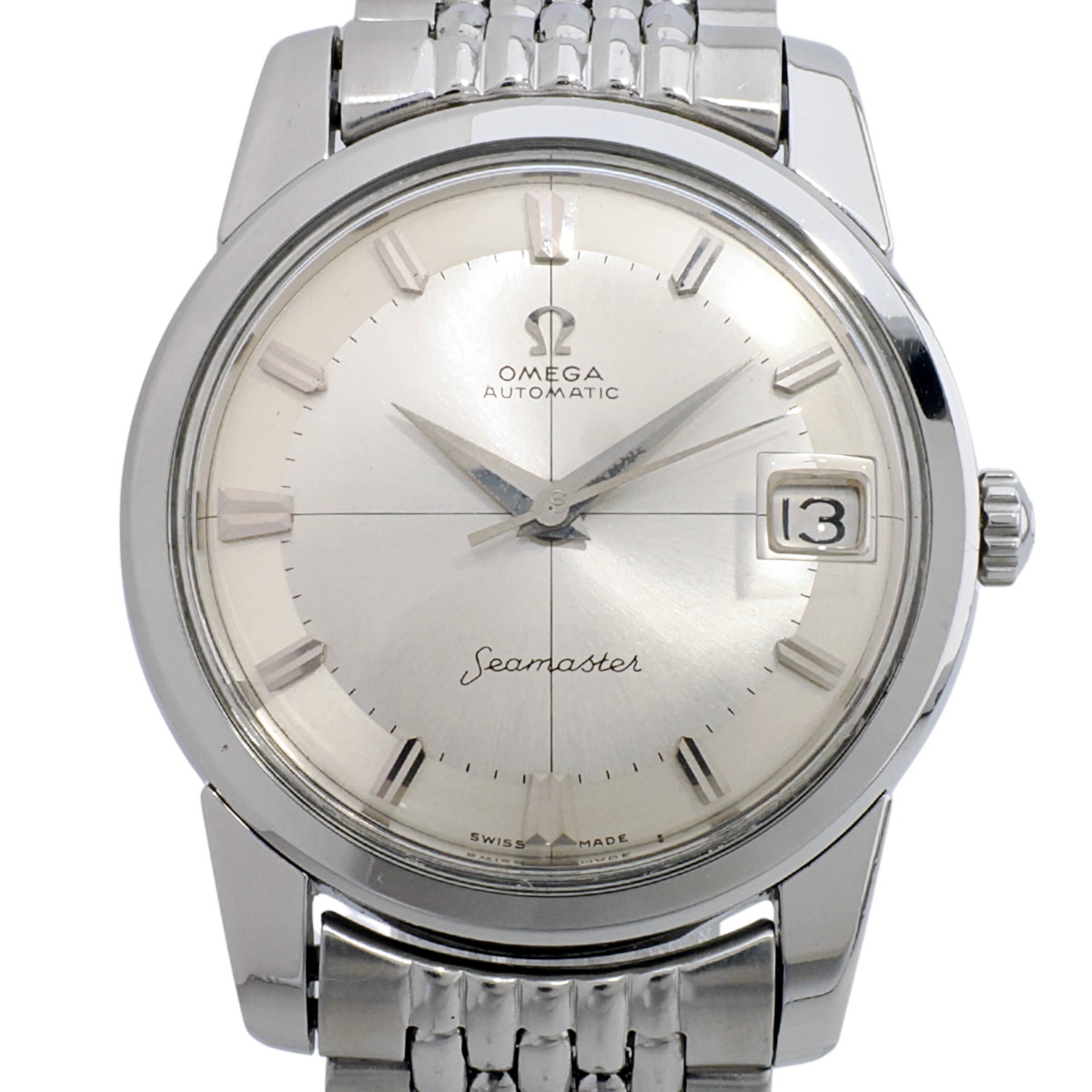オメガ シーマスター 166.009 クロスライン 純正ブレスレット Cal.562 自動巻 OH済 1963年製