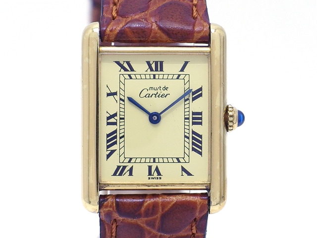 美品　カルティエ　Cartier マストタンクLM 590005 クオーツ カルティエ マストタンク LM ヴェルメイユ Ref.590005 クォーツ